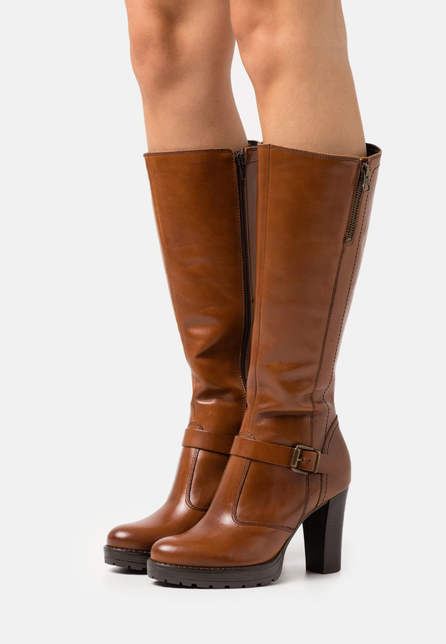 Pier One Leather- Botas De Tacón - Cognac 1 Pier One Leather- Botas De Tacón - Cognac