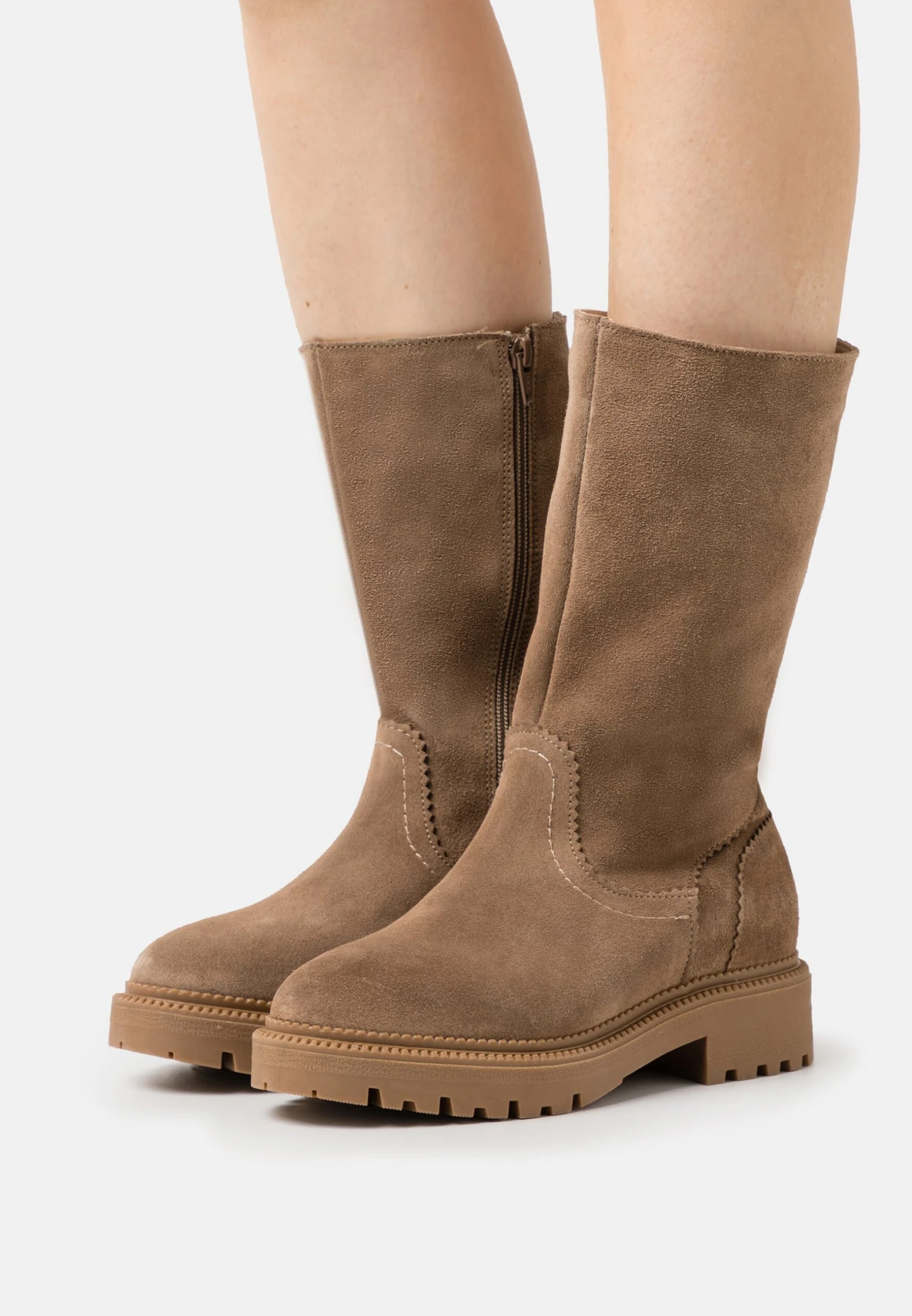 Pier One Leather Winter Boot - Botas - Taupe 1 Pier One Leather Winter Boot - Botas - Taupe