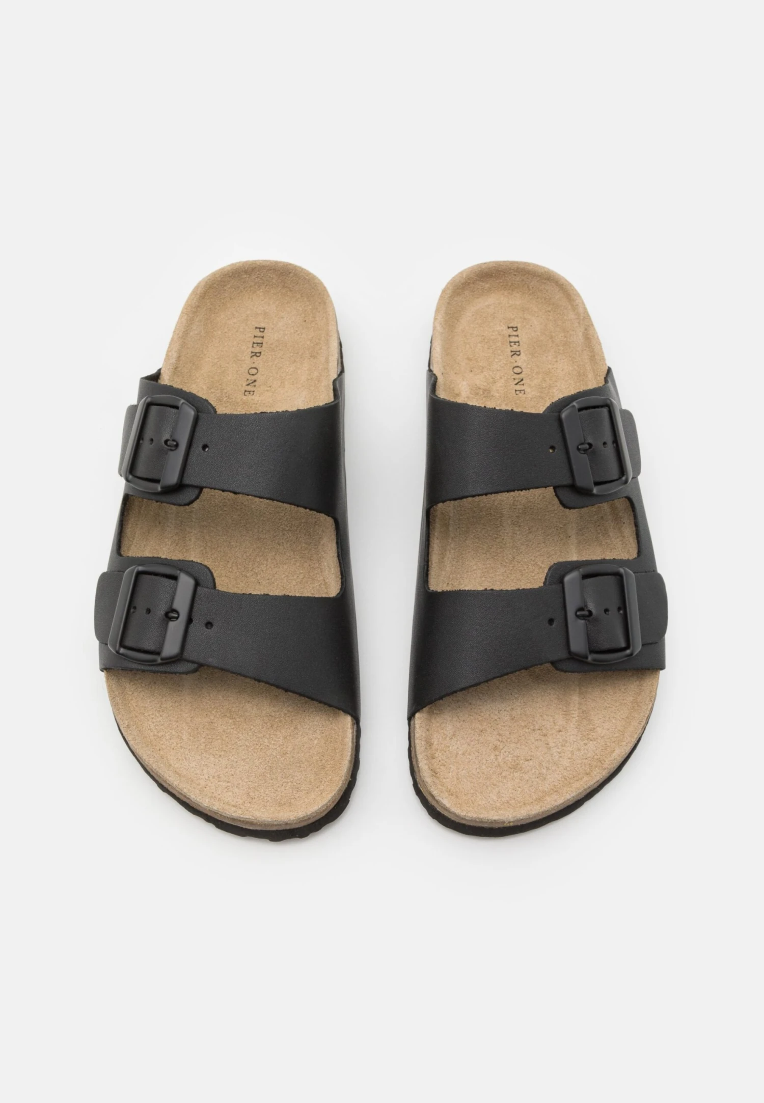 Pier One Leather Unisex - Sandalias Planas - Black 4 Pier One Leather Unisex - Sandalias Planas - Black - Imagen 4