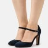 Pier One Leather- Tacones - Dark Blue