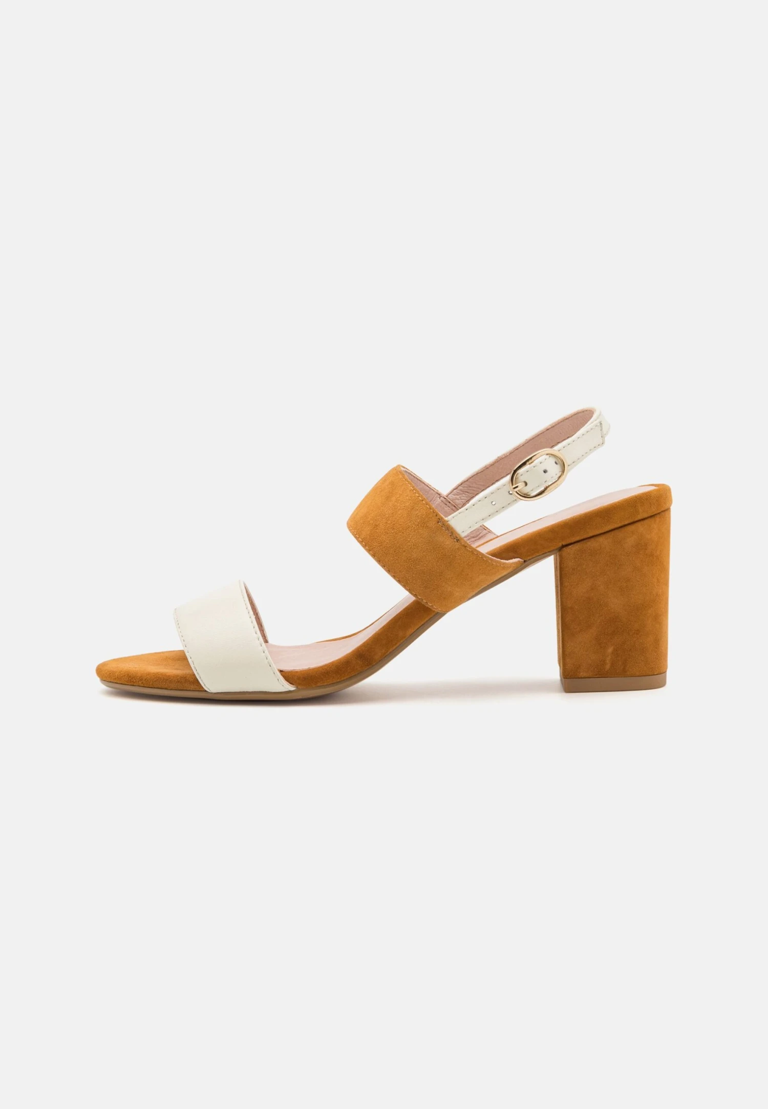 Pier One Leather- Sandalias - White/Cognac 2 Pier One Leather- Sandalias - White/Cognac - Imagen 2