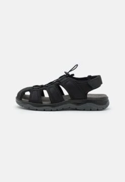 Pier One Leather - Sandalias De Senderismo - Black