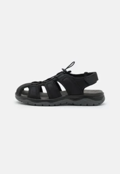 Pier One Leather - Sandalias De Senderismo - Black