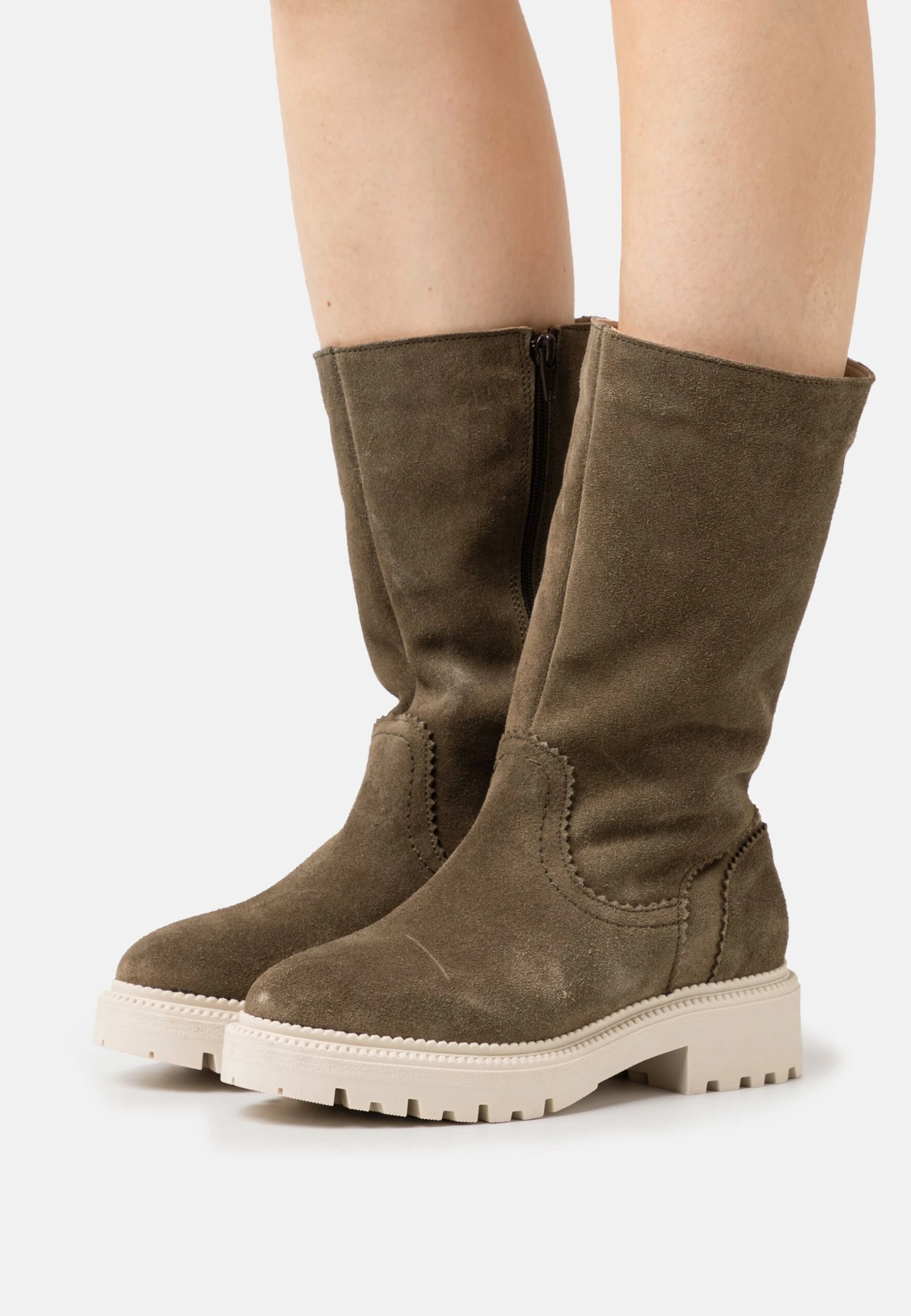 Pier One Leather Winter Boot - Botas - Khaki 1 Pier One Leather Winter Boot - Botas - Khaki